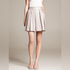 Banana Republic Linen Shimmering Pleated Skirt